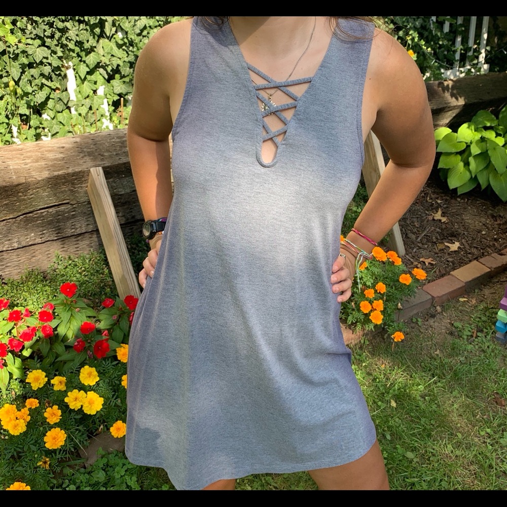 Greyish Purple Shift dress